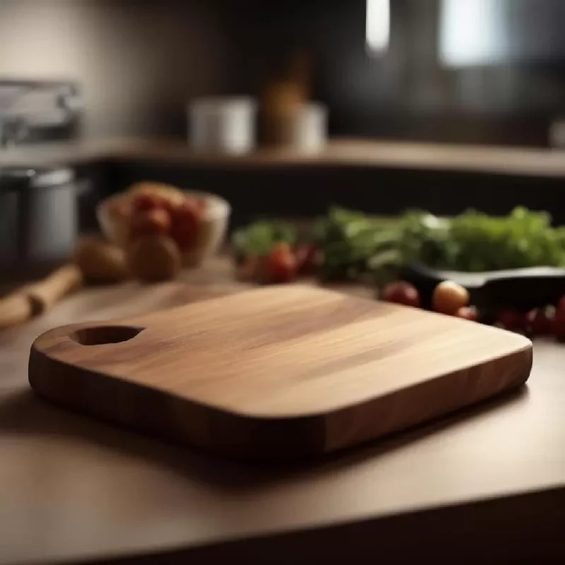 Разделочная доска из бамбука с ручкой Разделочная доска из бамбука с ручкой